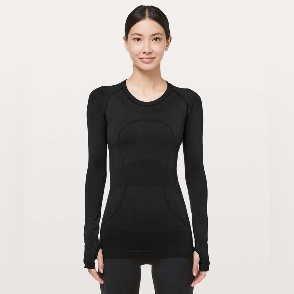 LULULEMON black swiftly tech long sleeve top